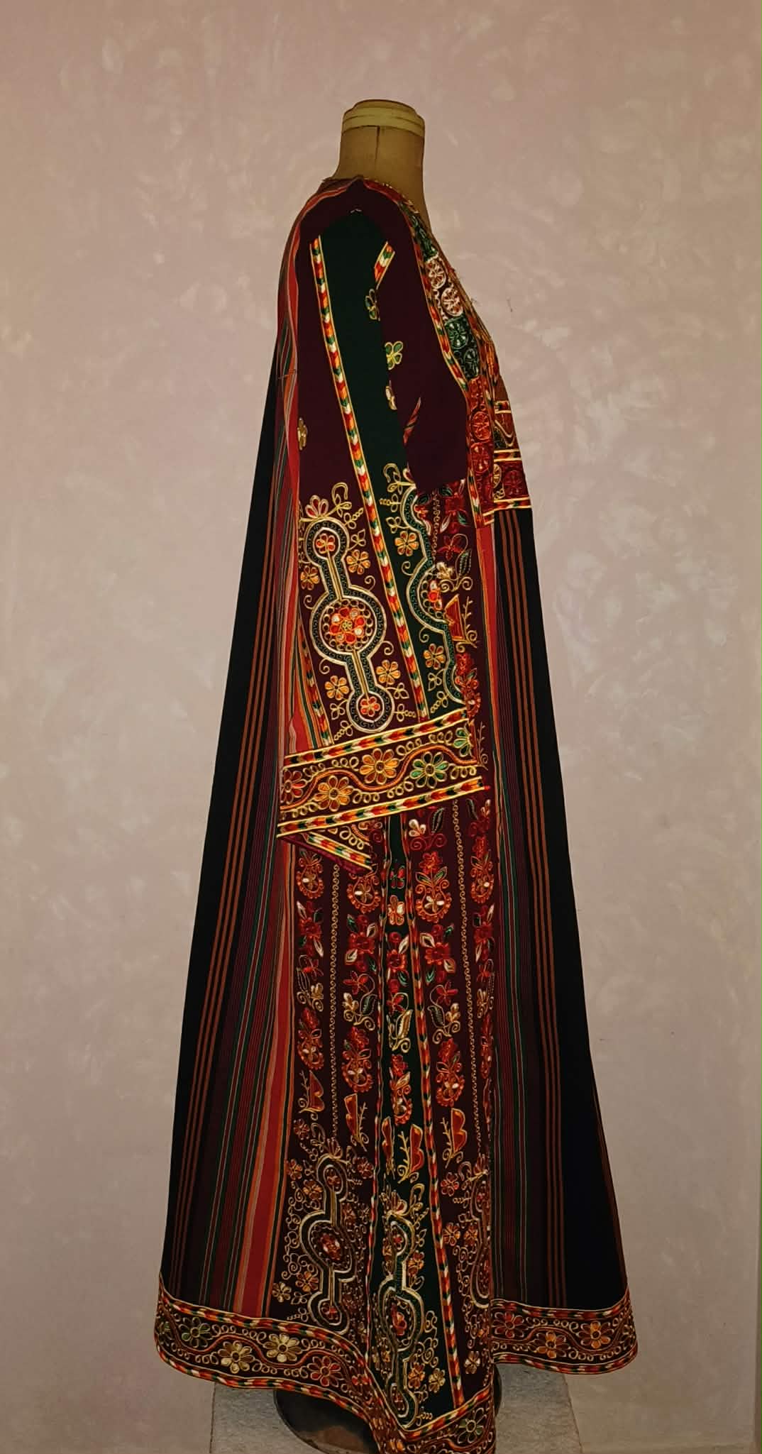 Royal Queen Top in Orange & Brown Velvet and Saya Mix