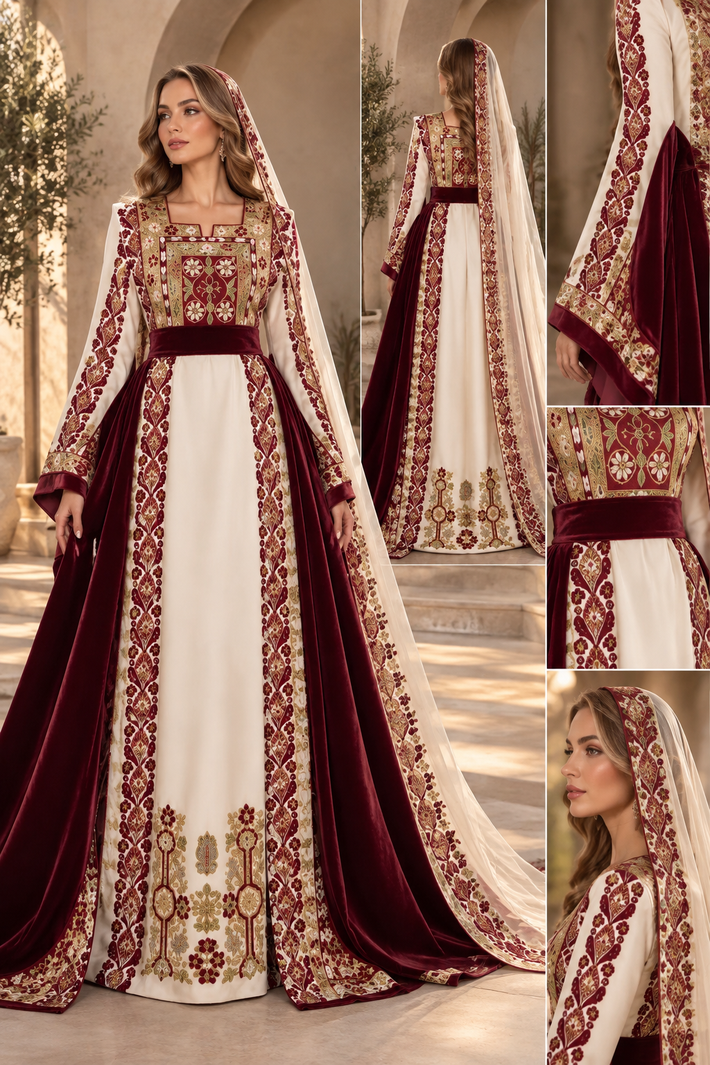 Royal Palestinian Hand-Embroidered Malaka