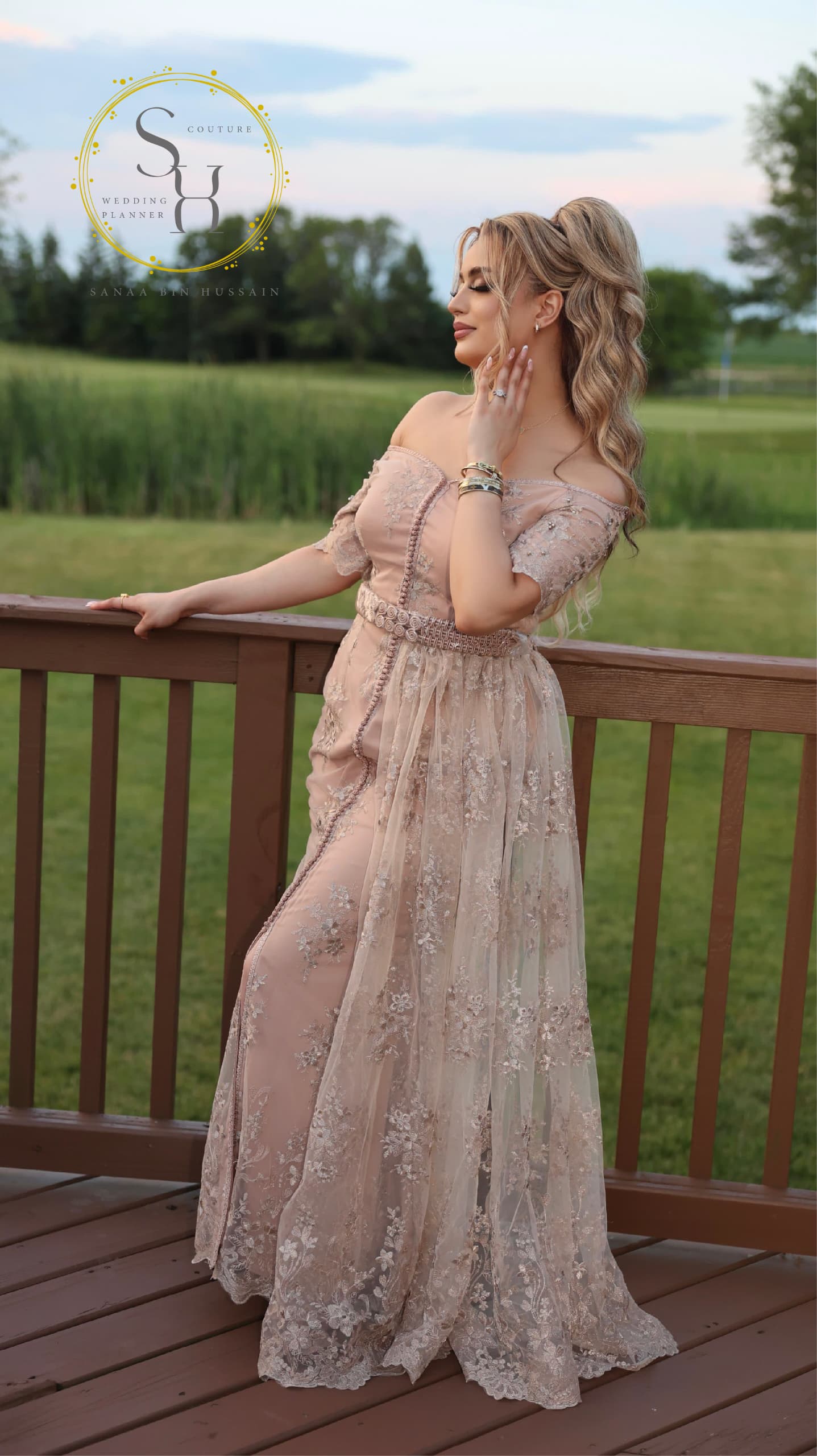 Gold moroccan caftan