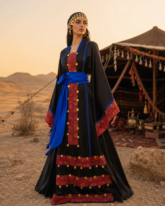 Handmade Black & Red Heritage Thobe