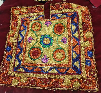 Royal Palestinian Malaka Traditional Qasab Embroidery