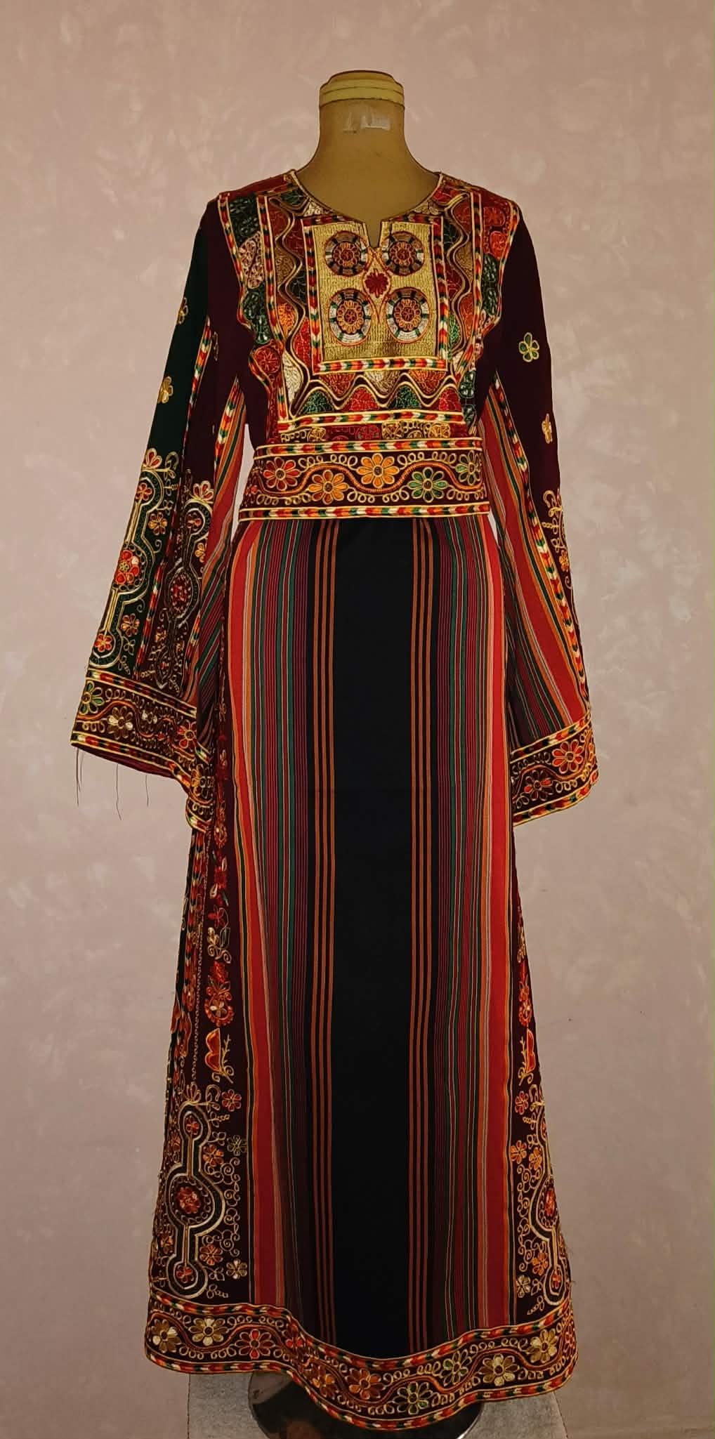 Royal Queen Top in Orange & Brown Velvet and Saya Mix