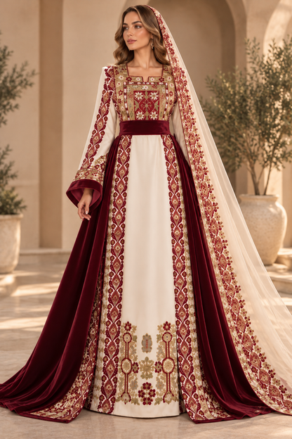Royal Palestinian Hand-Embroidered Malaka
