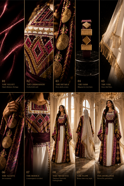 Royal Burgundy Heritage Thobe