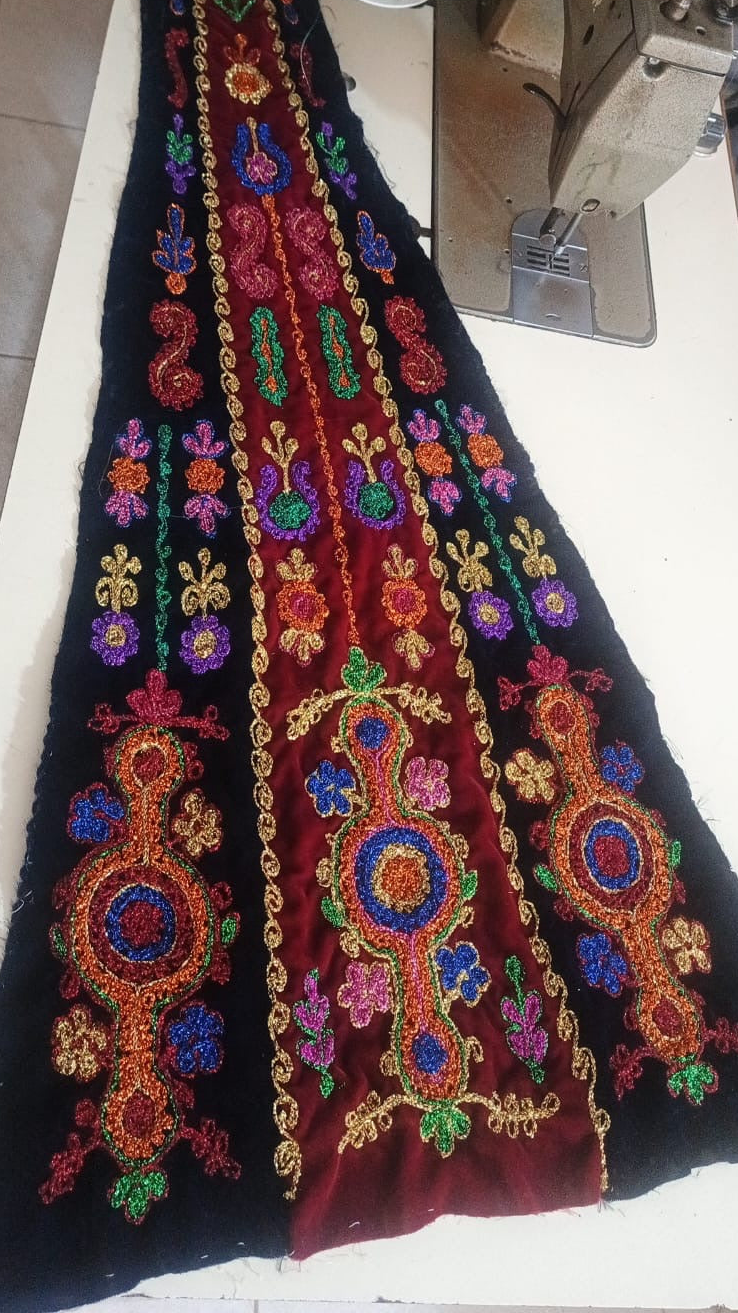 Royal Palestinian Malaka Traditional Qasab Embroidery