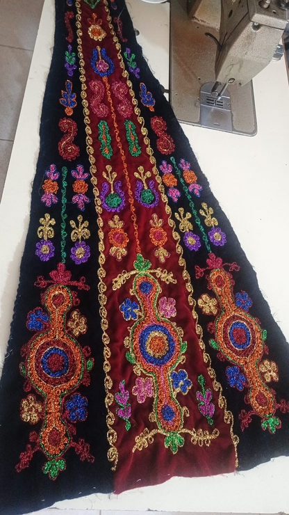 Royal Palestinian Malaka Traditional Qasab Embroidery