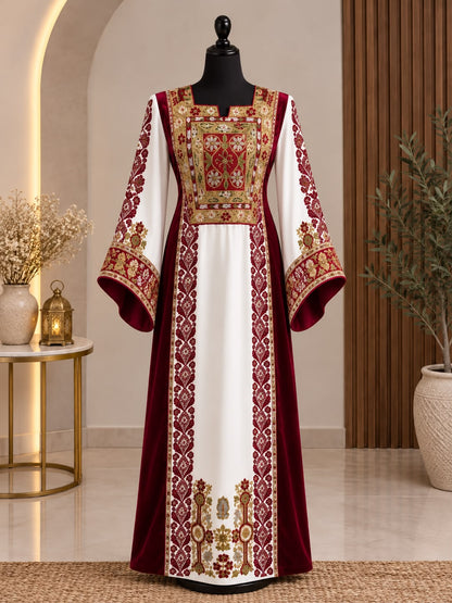 Royal Palestinian Hand-Embroidered Malaka