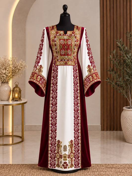 Royal Palestinian Hand-Embroidered Malaka