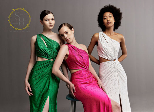Elegant Simple Lebanese Dress with Side Slit – Modern Colors
