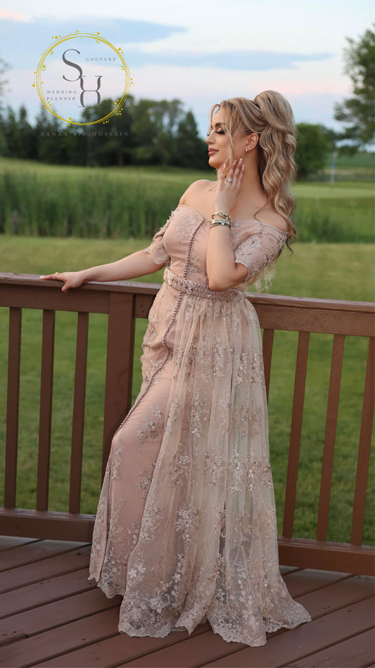 Gold moroccan caftan