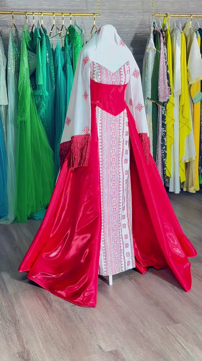 Signature Henna Thobe with Corset & Overskirt